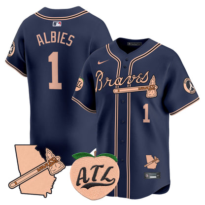 Atlanta Braves Peach Vapor Premier Limited Jersey - All Stitched