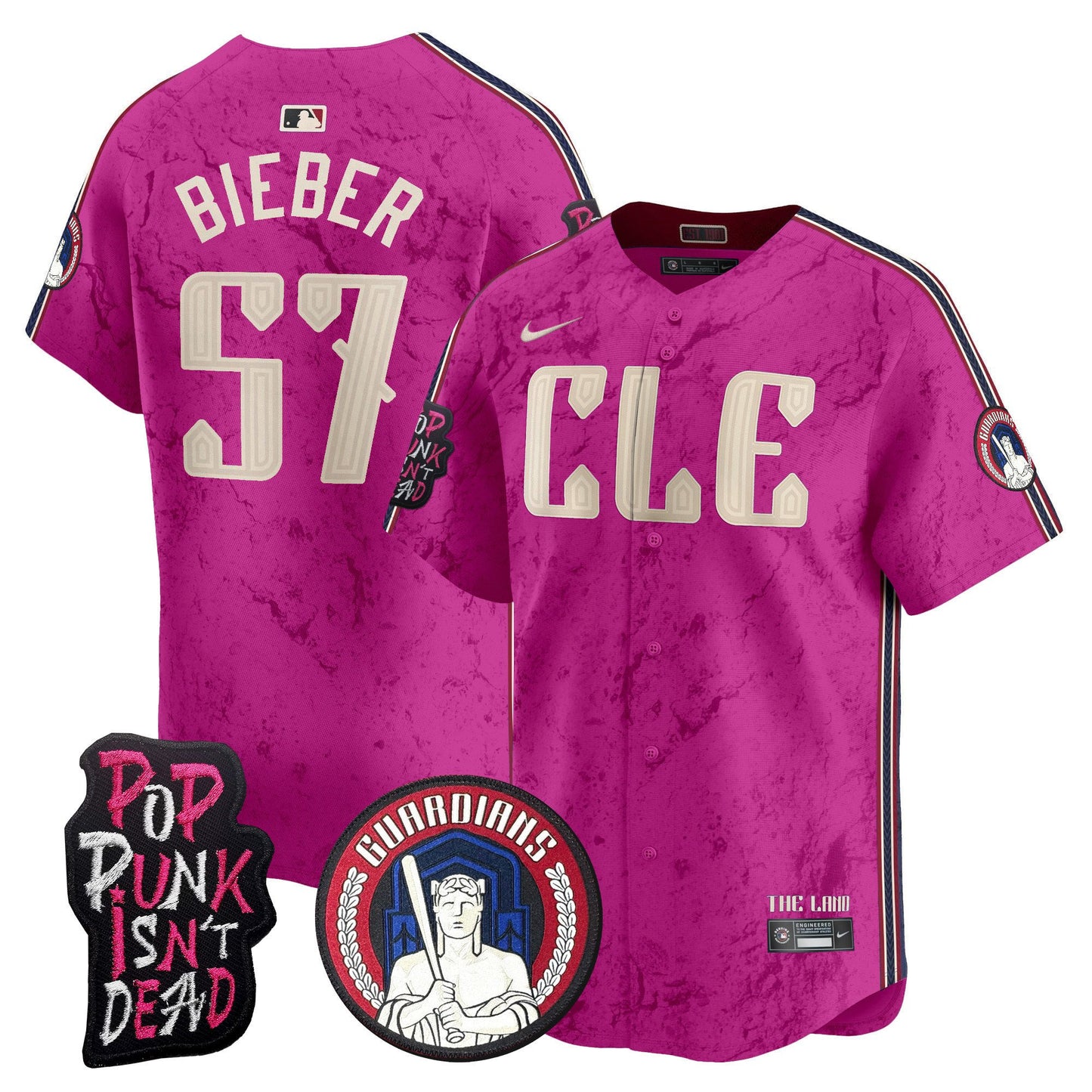 Cleveland Guardians MGK Patch Vapor Premier Limited Jersey - All Stitched