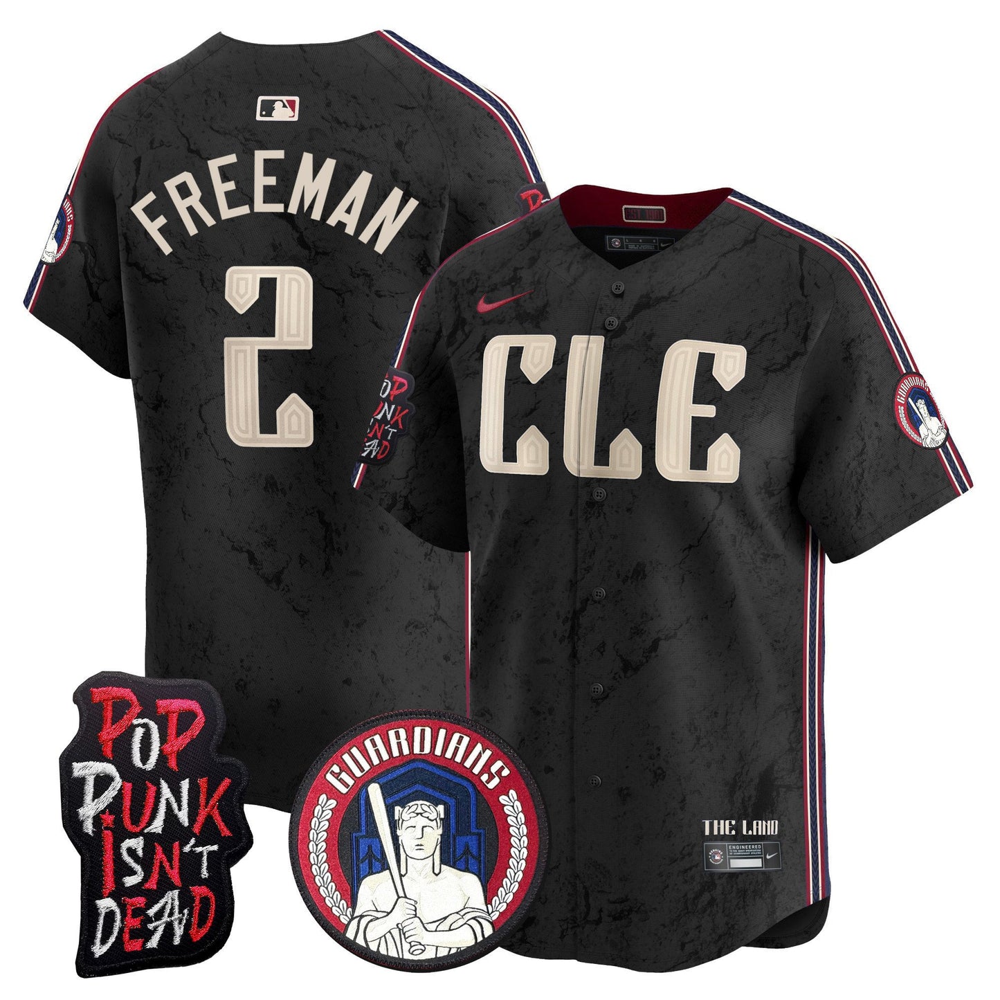 Cleveland Guardians MGK Patch Vapor Premier Limited Jersey - All Stitched