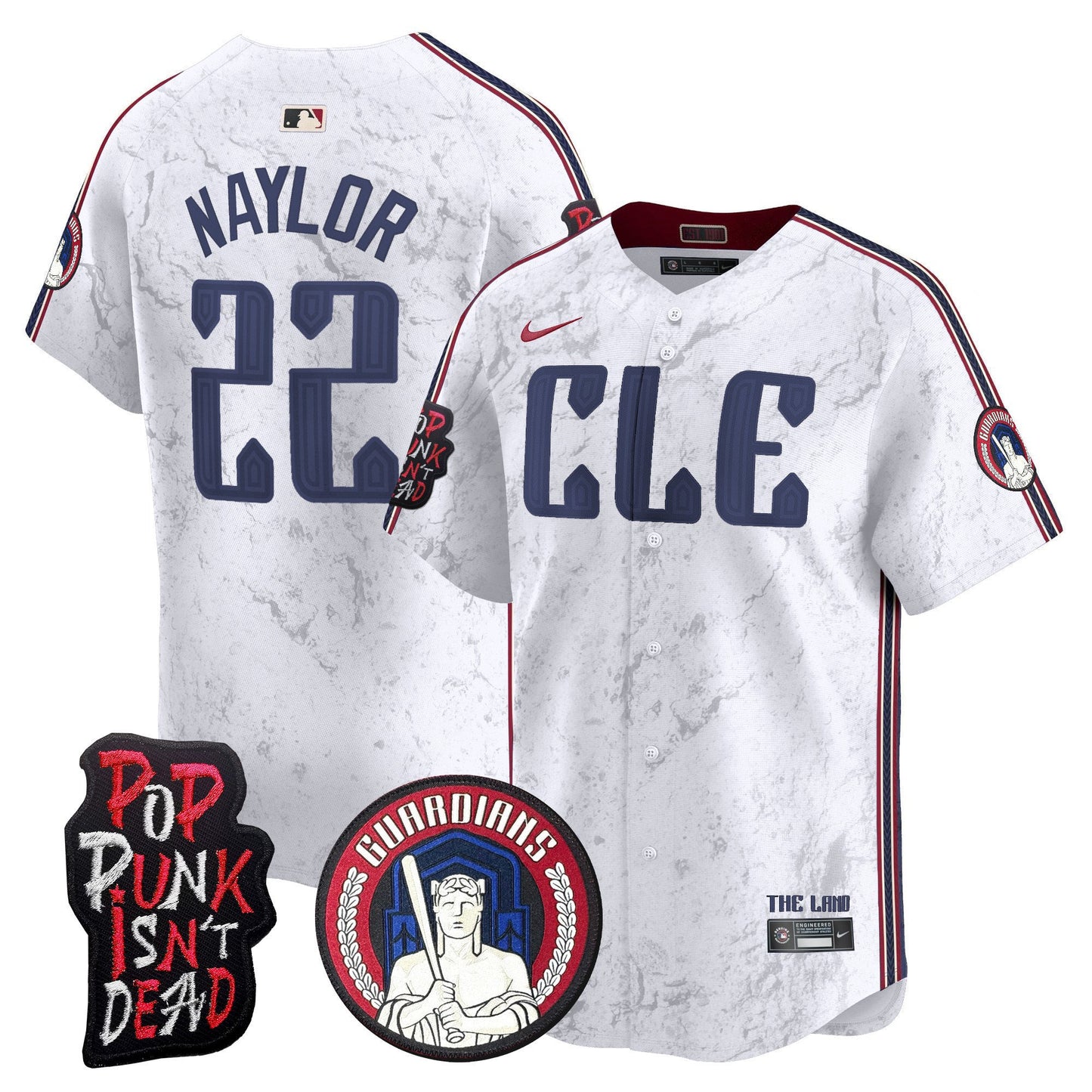 Cleveland Guardians MGK Patch Vapor Premier Limited Jersey - All Stitched