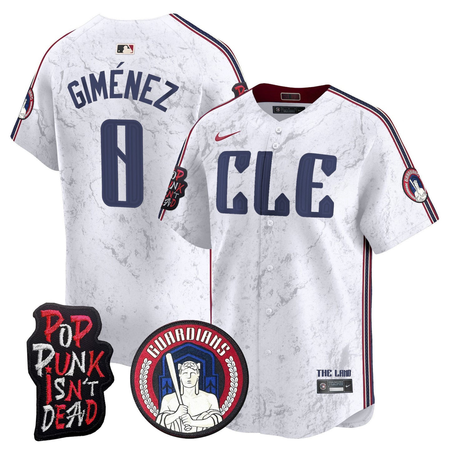 Cleveland Guardians MGK Patch Vapor Premier Limited Jersey - All Stitched