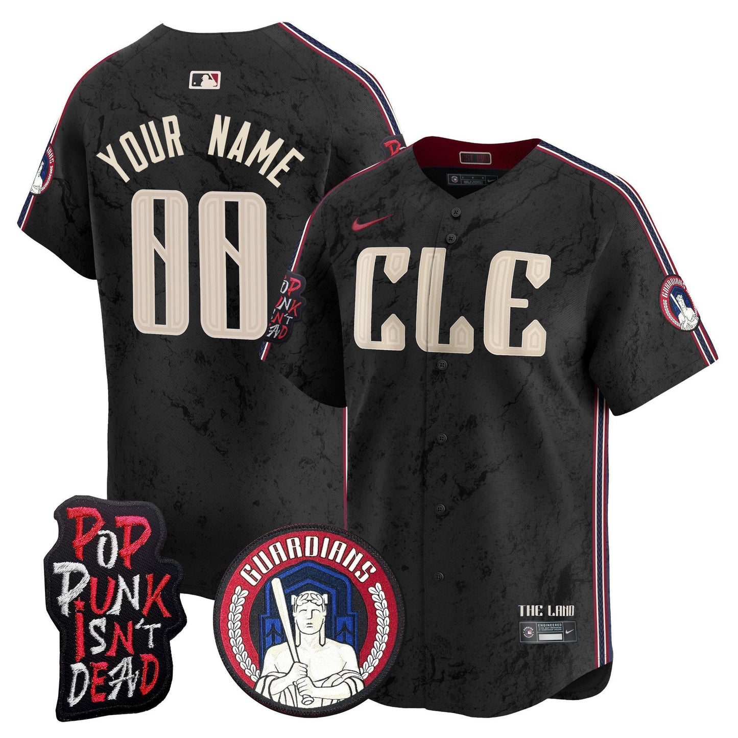 Cleveland Guardians MGK Patch Vapor Premier Limited Custom Jersey - All Stitched