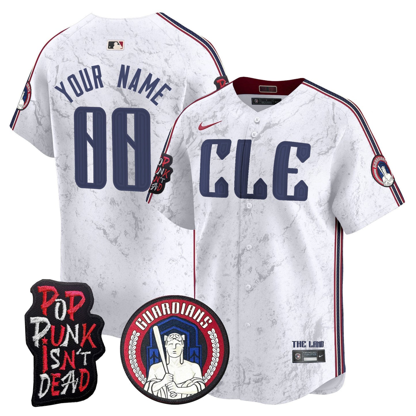 Cleveland Guardians MGK Patch Vapor Premier Limited Custom Jersey - All Stitched