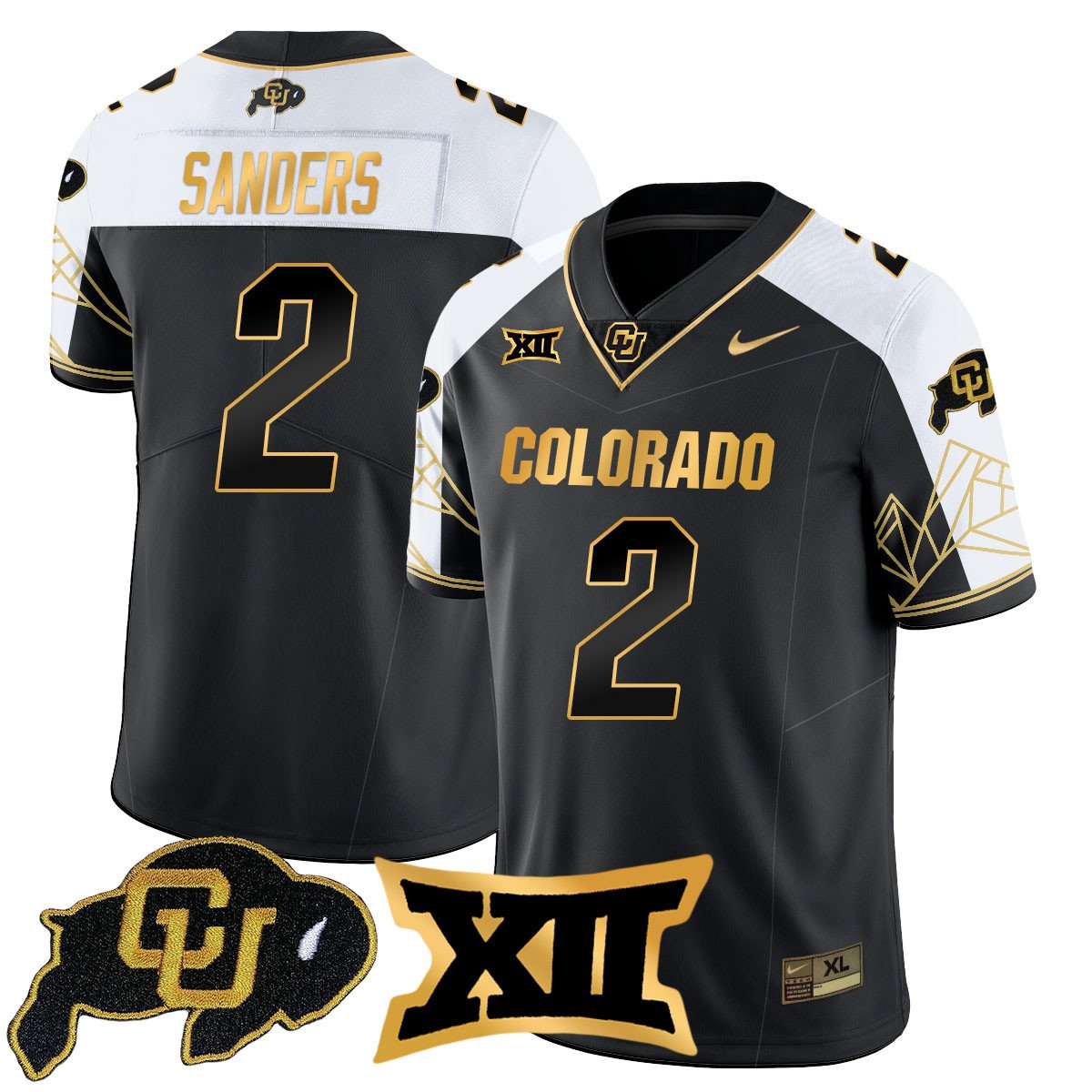 Colorado Buffaloes 2024 Vapor Limited Gold Jersey N3 - All Stitched