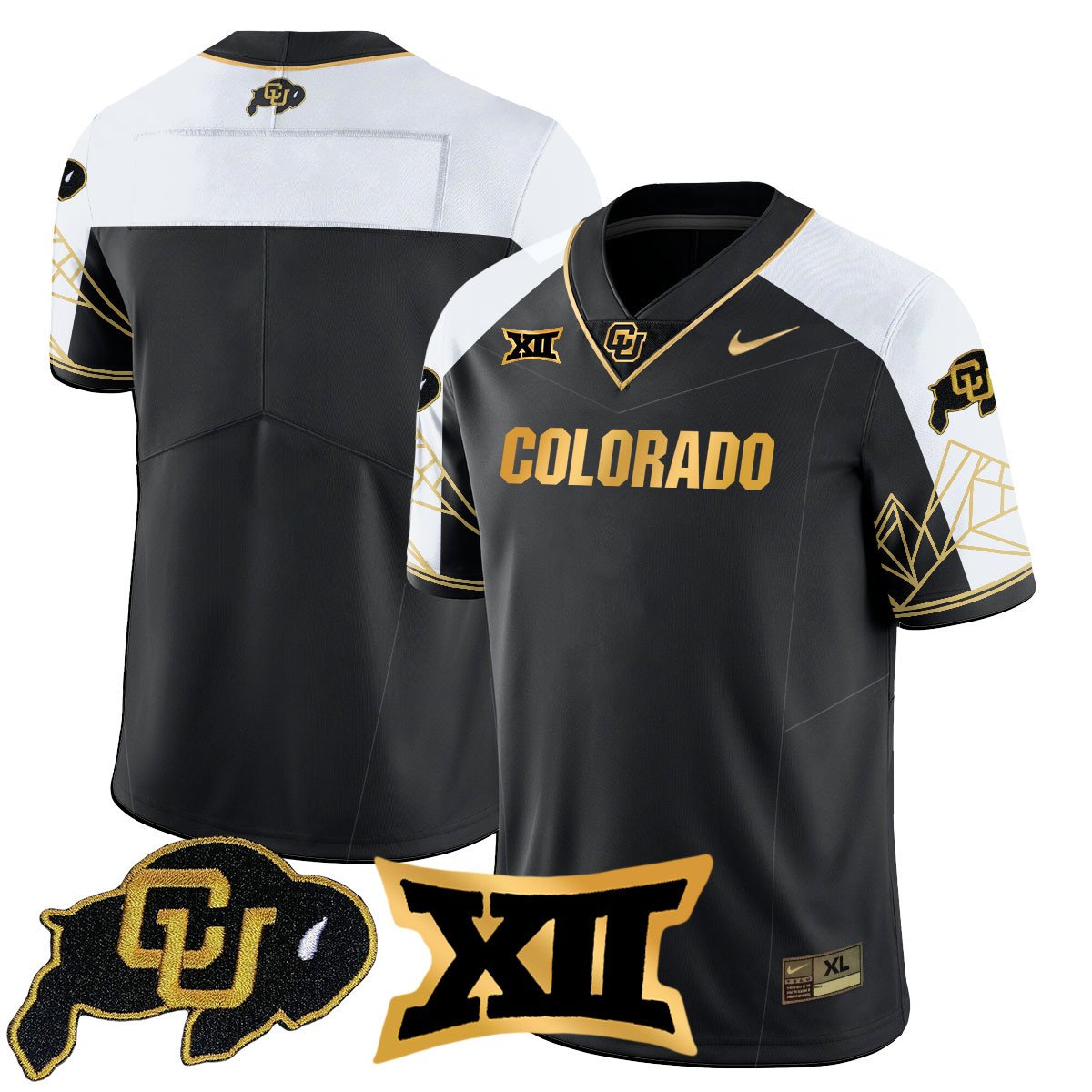 Colorado Buffaloes 2024 Vapor Limited Gold Jersey N3 - All Stitched