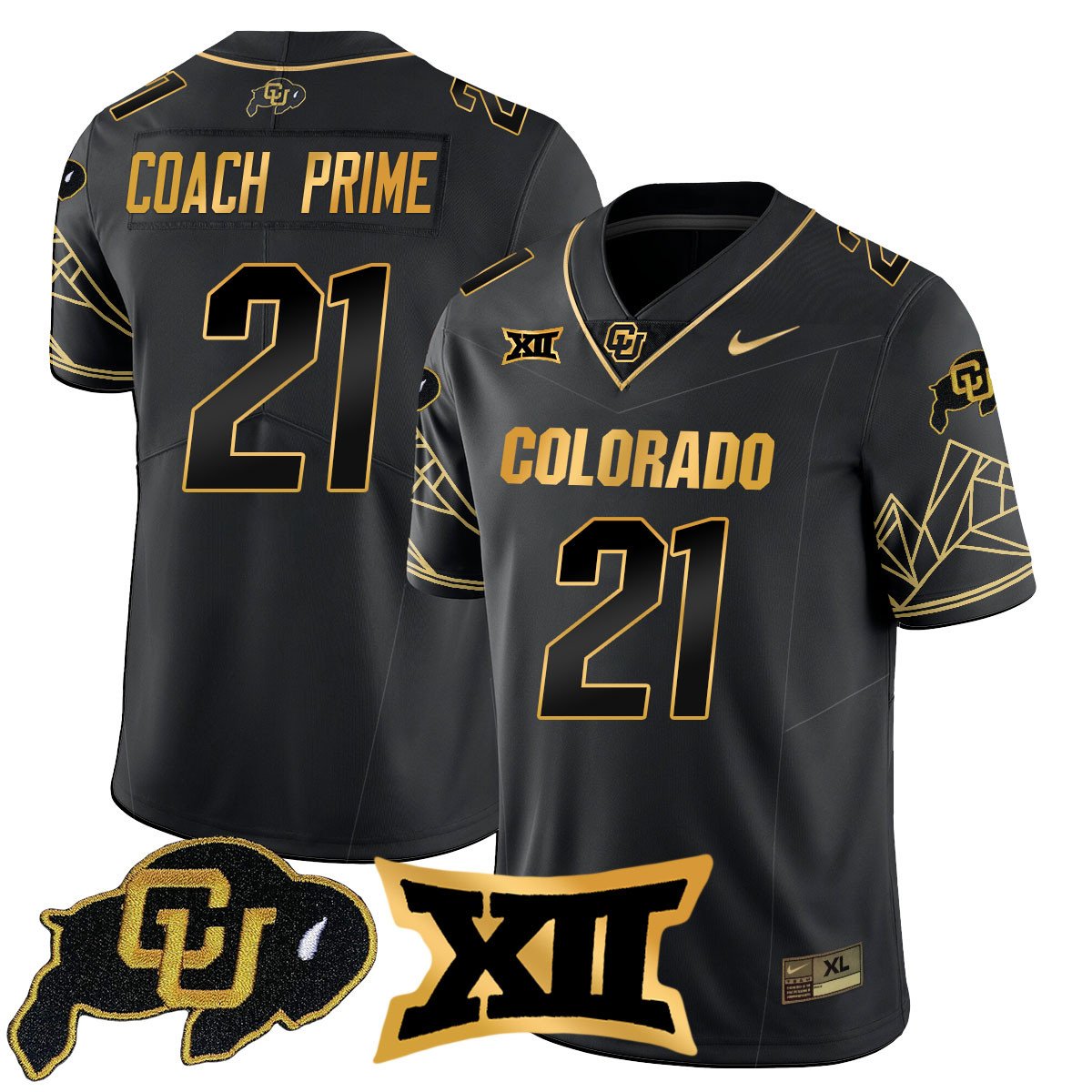 Colorado Buffaloes 2024 Vapor Limited Gold Jersey N3 - All Stitched