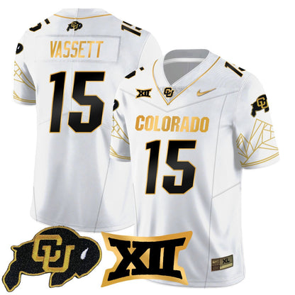 Colorado Buffaloes 2024 Vapor Limited Gold Jersey N3 - All Stitched