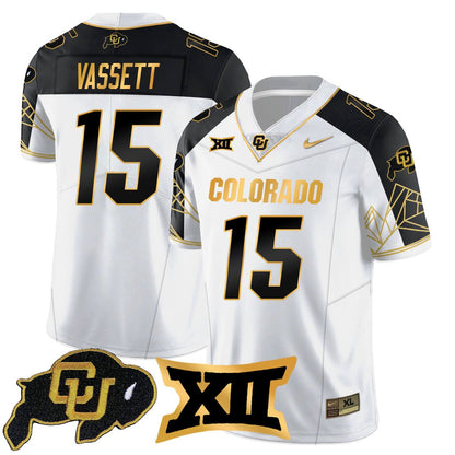 Colorado Buffaloes 2024 Vapor Limited Gold Jersey N3 - All Stitched