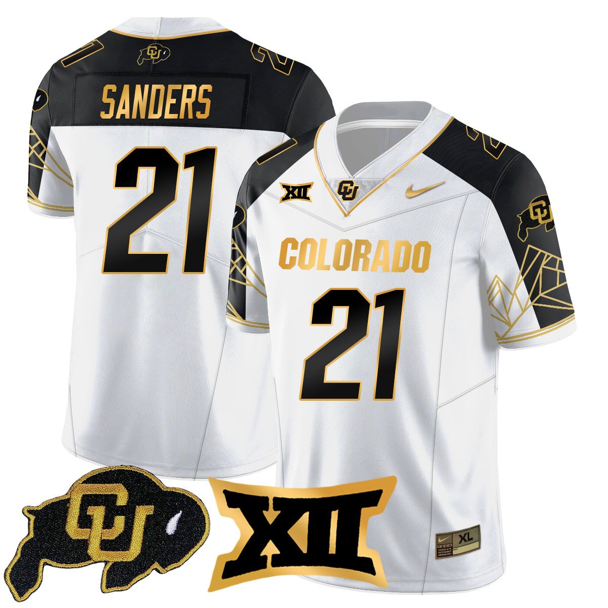 Colorado Buffaloes 2024 Vapor Limited Gold Jersey N3 - All Stitched