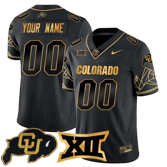 Custom Colorado Buffaloes 2024 Vapor Limited Gold Jersey N3 - All Stitched