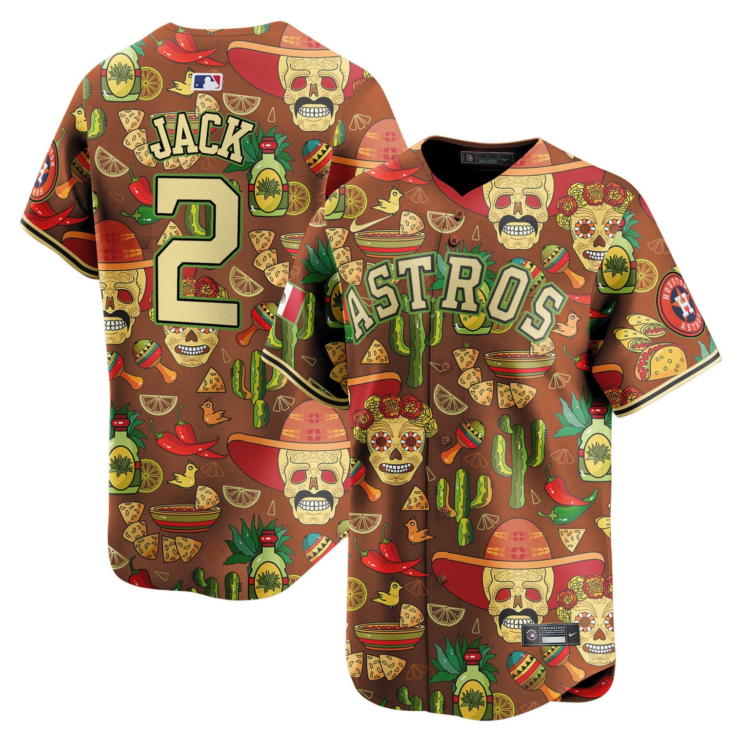 Astros Mexico Cinco De Mayo Vapor Premier Limited Jersey - Printed