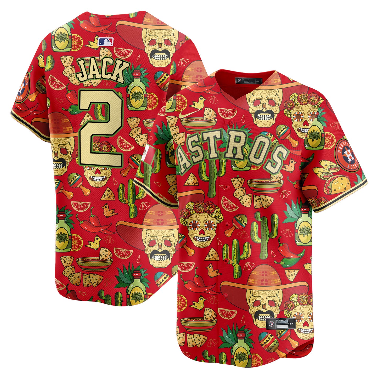 Astros Mexico Cinco De Mayo Vapor Premier Limited Jersey - Printed