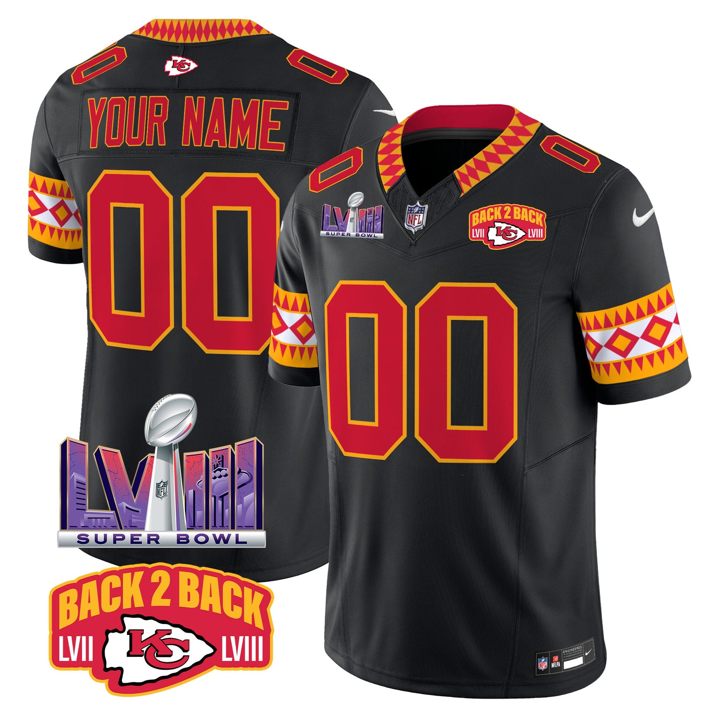 Chiefs Special Vapor Limited Custom Jersey - All Stitched