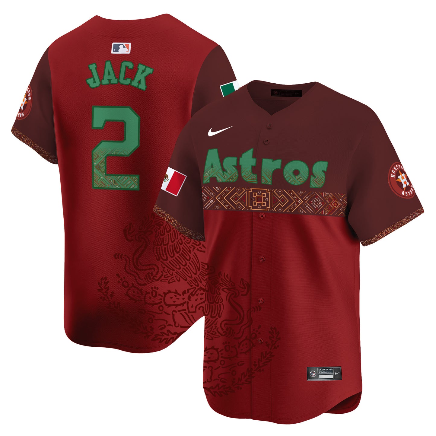 Astros Mexico Vapor Premier Limited Jersey V2 - Printed