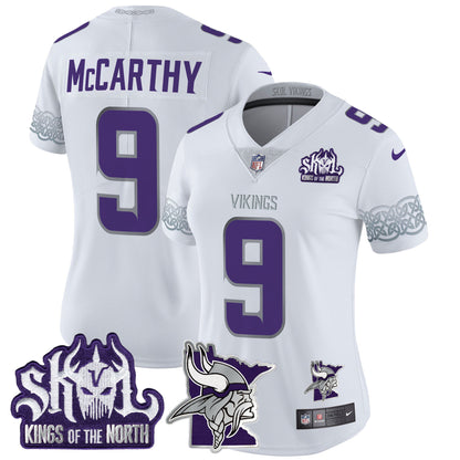 Women's Minnesota Vikings 2024 Winter Warrior Skol Patch Vapor Limited Jersey V2 - All Stitched