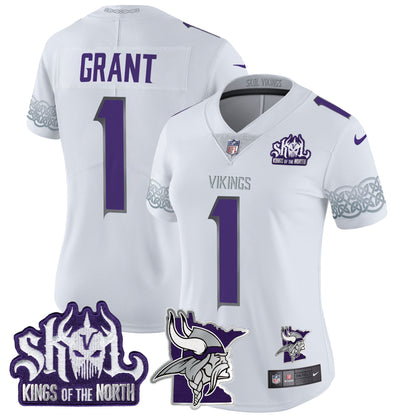 Women's Minnesota Vikings 2024 Winter Warrior Skol Patch Vapor Limited Jersey V2 - All Stitched