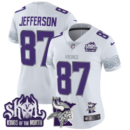 Women's Minnesota Vikings 2024 Winter Warrior Skol Patch Vapor Limited Jersey V2 - All Stitched