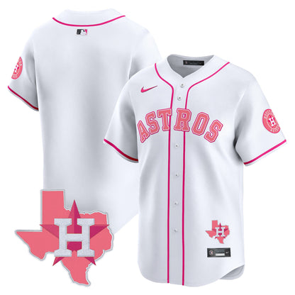 Astros Bubblegum Pink Vapor Premier Limited Jersey V2 - All Stitched