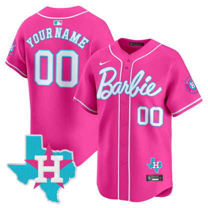 Astros Barbie Vapor Premier Limited Custom Jersey - All Stitched