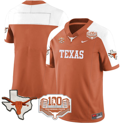 Texas Longhorns 2024 Vapor Jersey - 100 years of Darrell K Royal - All Stitched