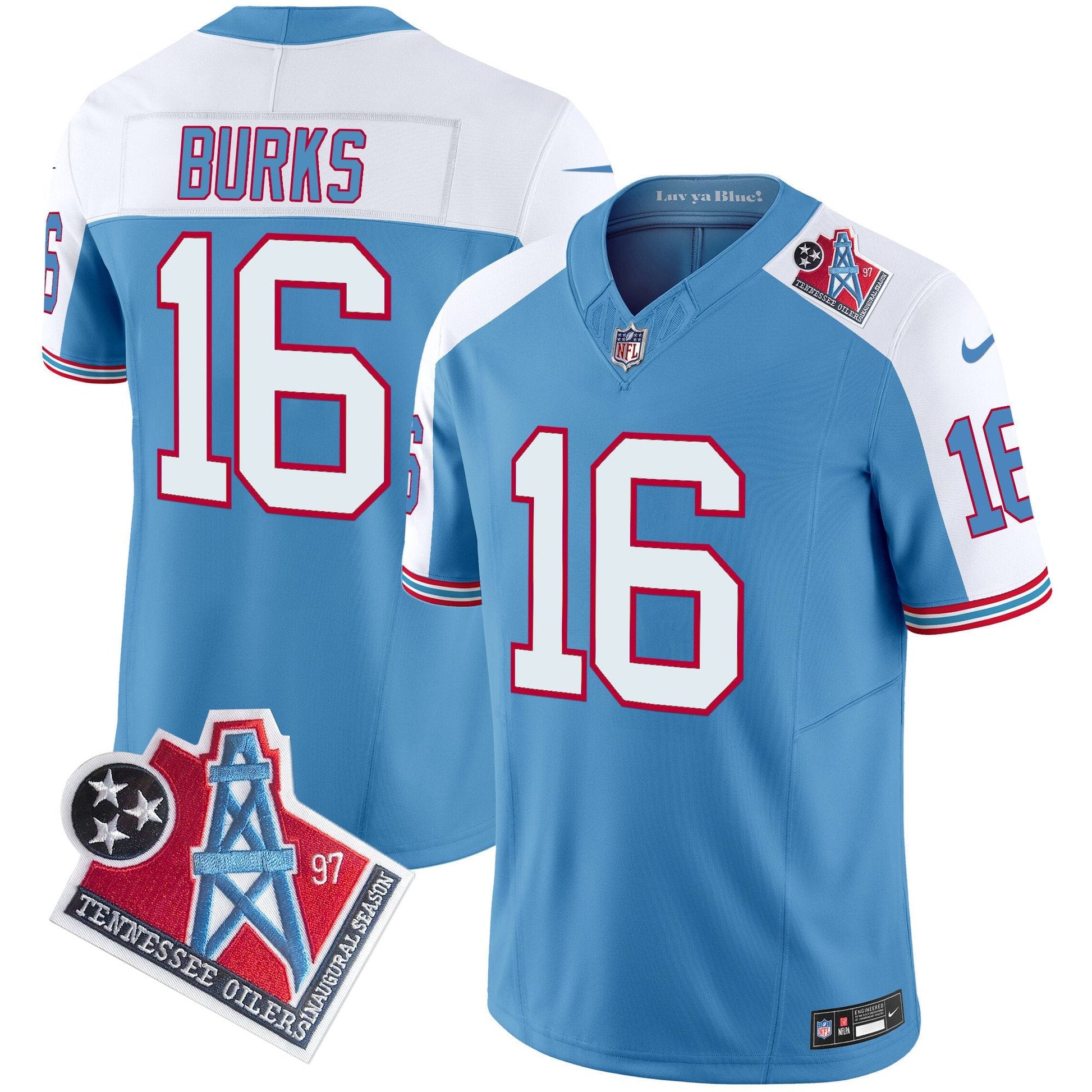 Men's Titans 1997 Throwback Vapor Limited Jersey - All Stitched