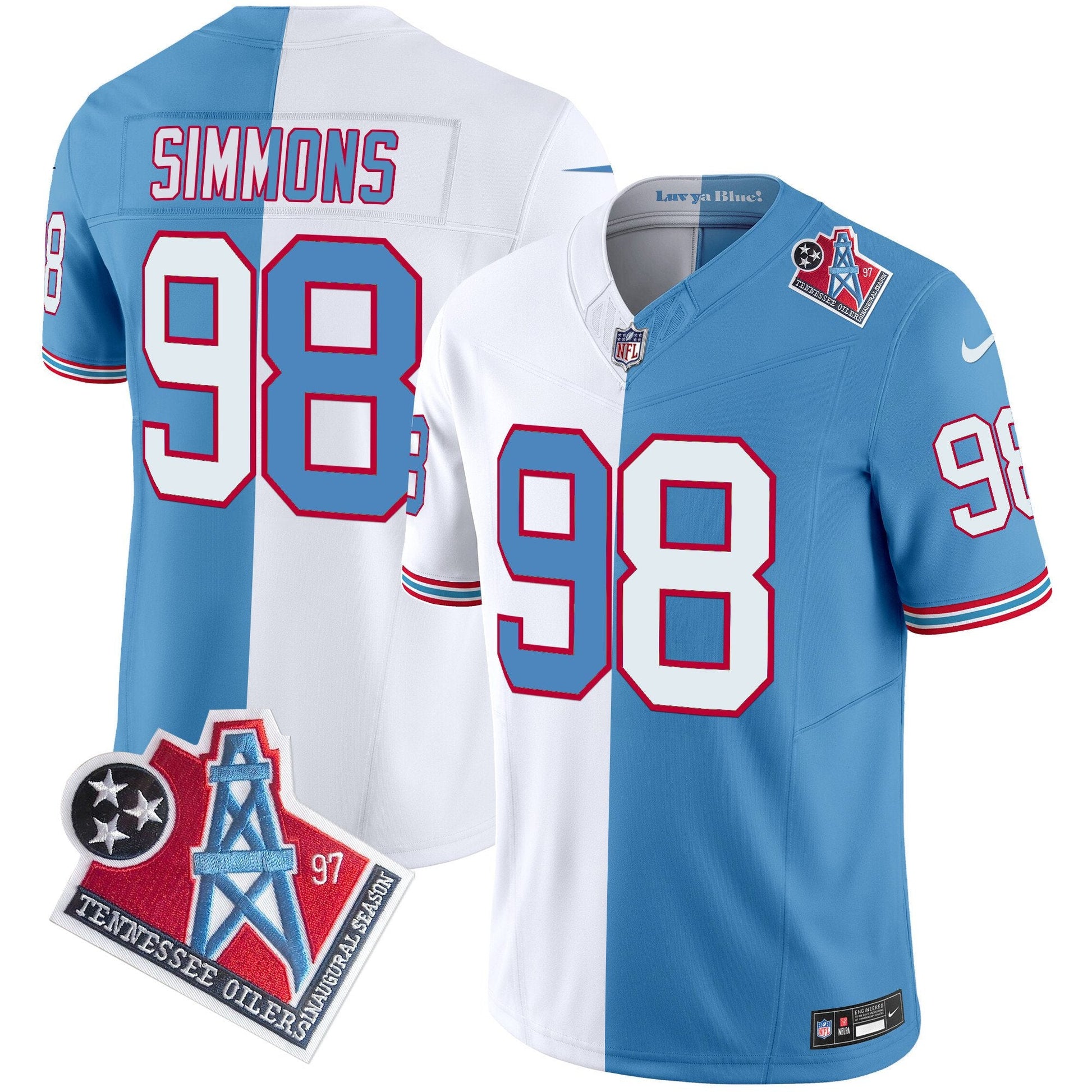 Men's Titans 1997 Throwback Vapor Limited Jersey - All Stitched