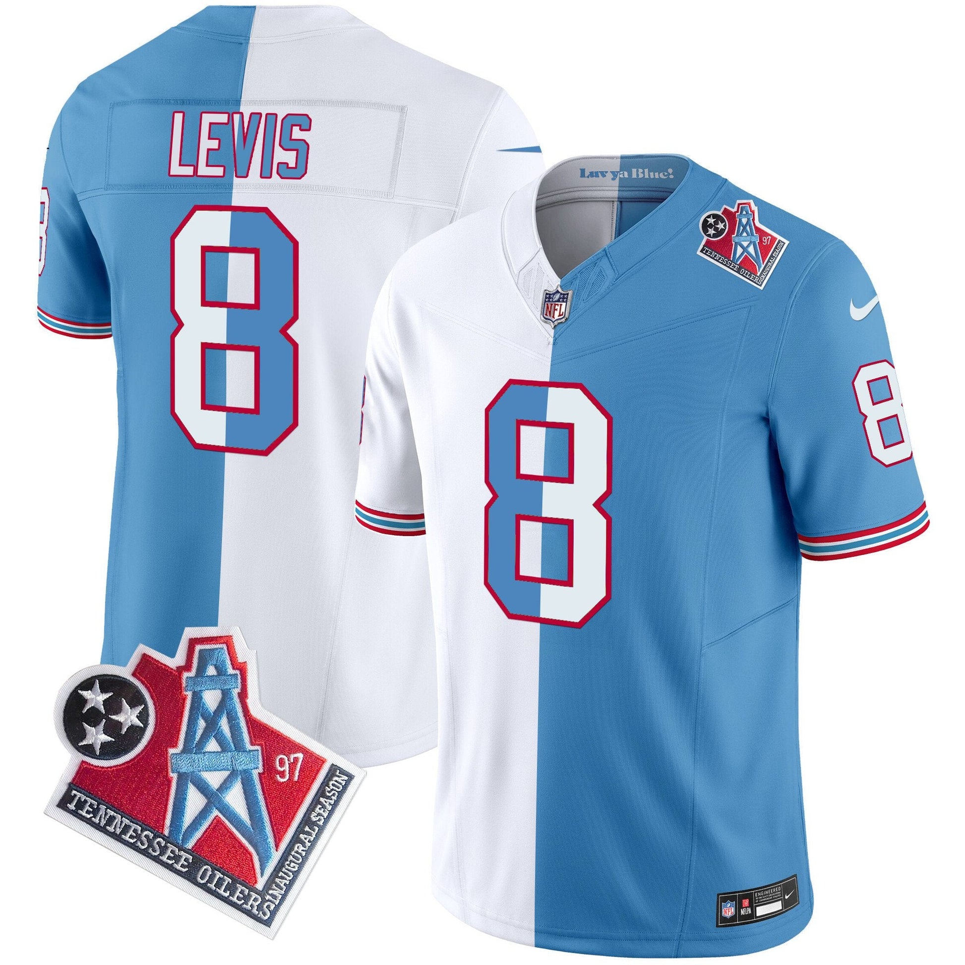 Men's Titans 1997 Throwback Vapor Limited Jersey - All Stitched
