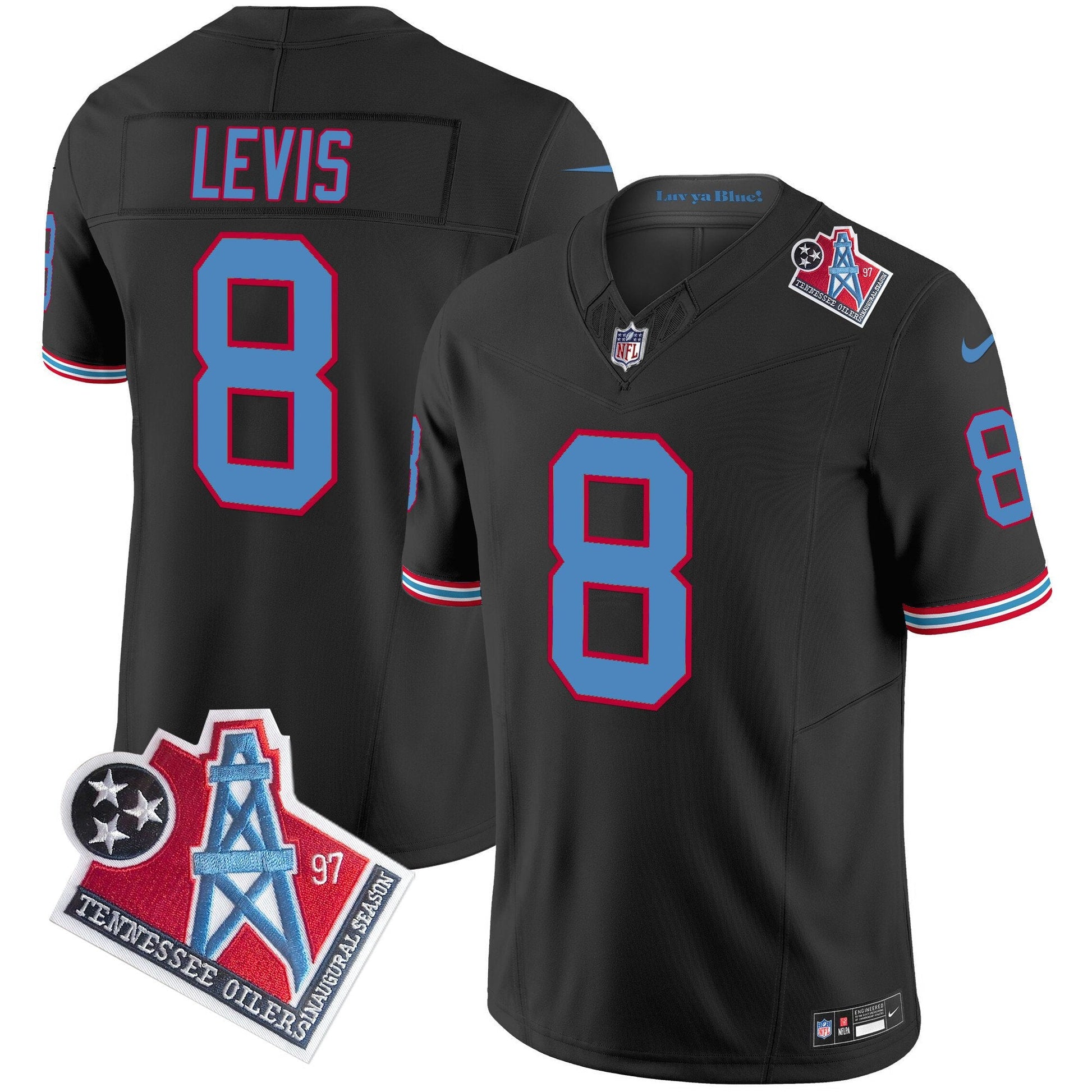 Men's Titans 1997 Throwback Vapor Limited Jersey - All Stitched