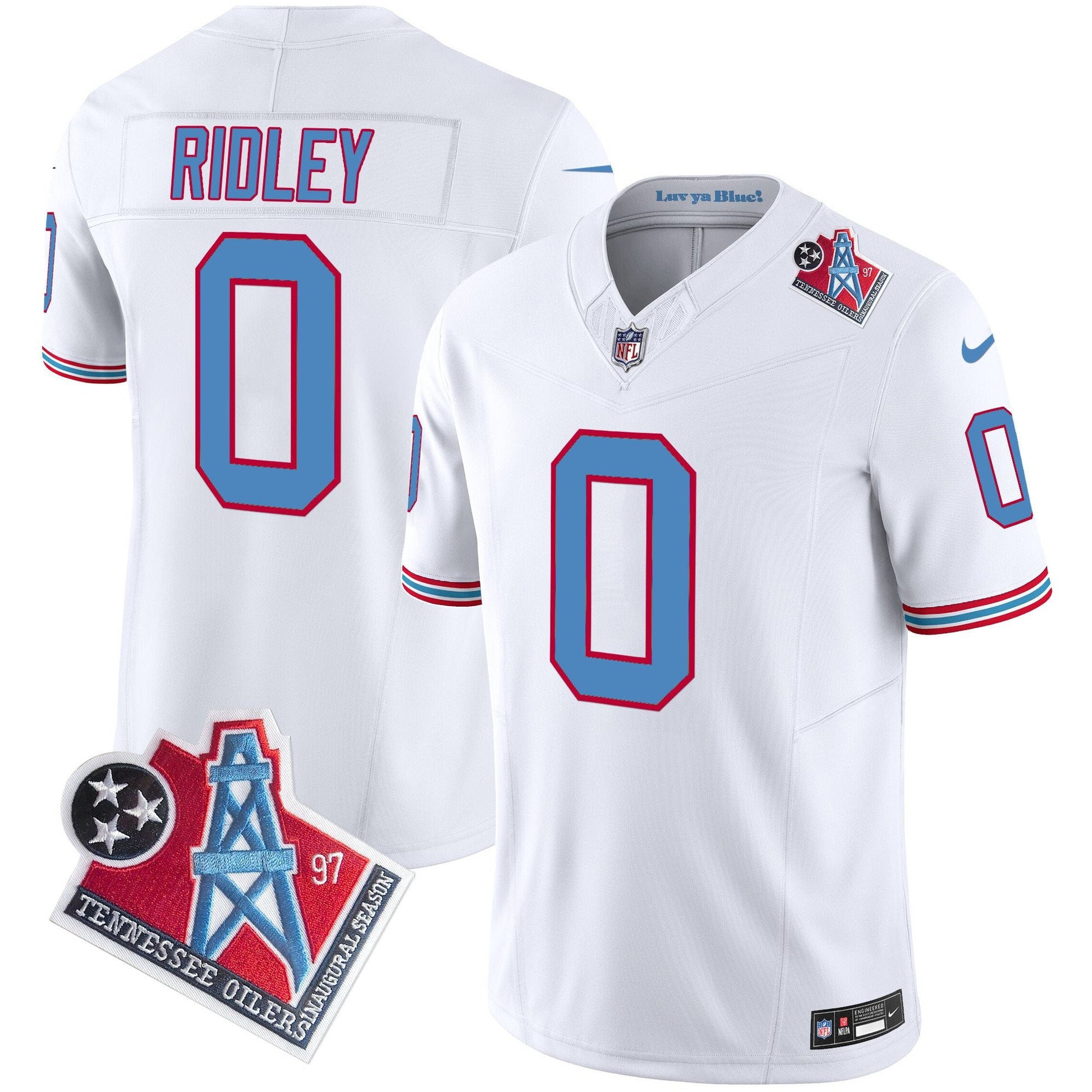 Men's Titans 1997 Throwback Vapor Limited Jersey - All Stitched