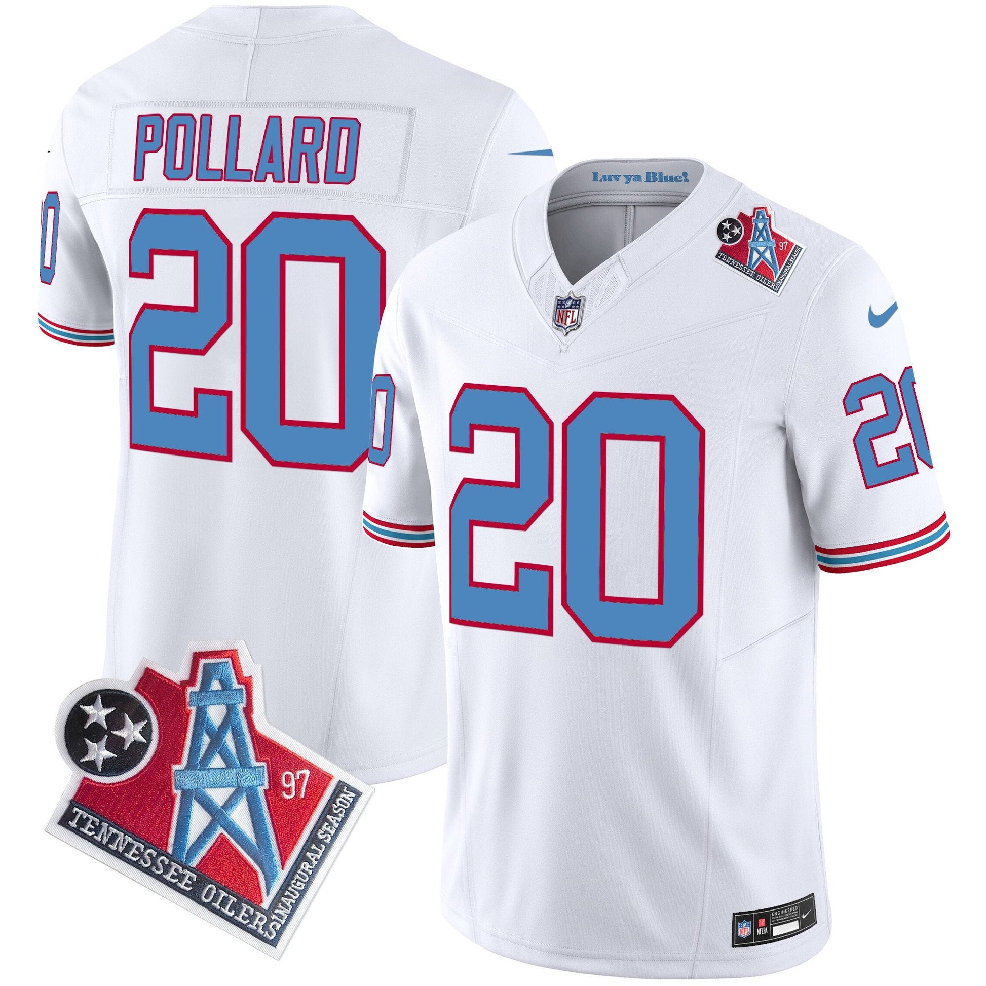 Men's Titans 1997 Throwback Vapor Limited Jersey - All Stitched