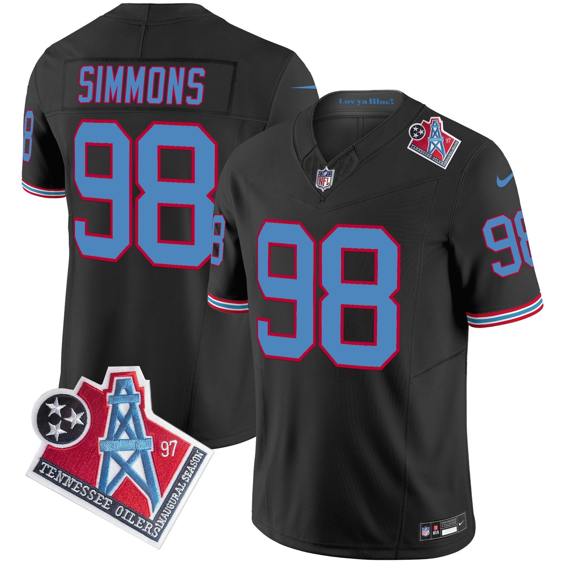 Men's Titans 1997 Throwback Vapor Limited Jersey - All Stitched