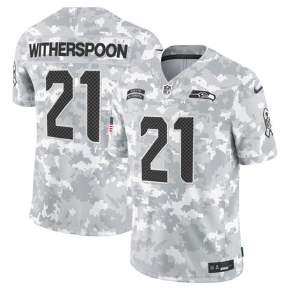Seahawks 2024 Salute to Service Vapor Limited Jersey - Arctic Camo - All Stitched