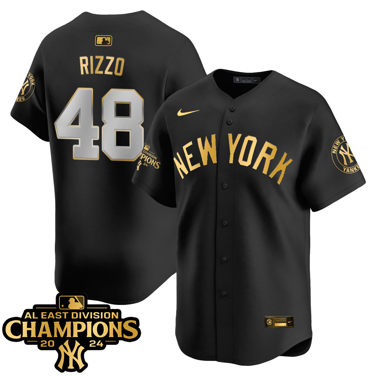 Yankees 2024 AL East Champions Jersey - All Stitched 409VTHNJS032