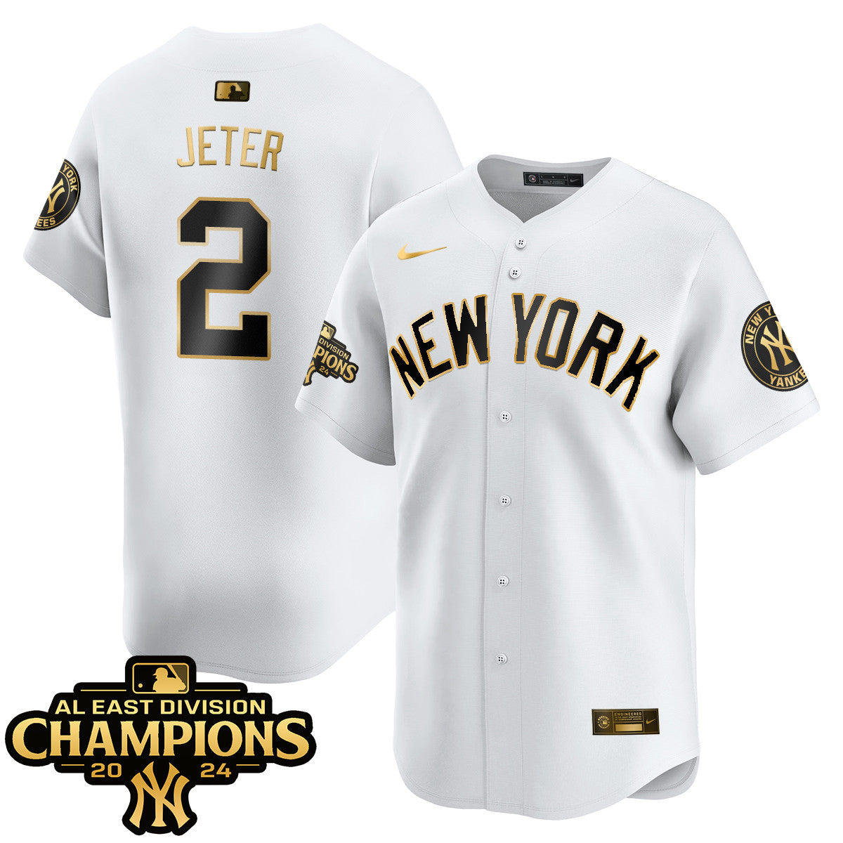 Yankees 2024 AL East Champions Jersey - All Stitched 409VTHNJS032