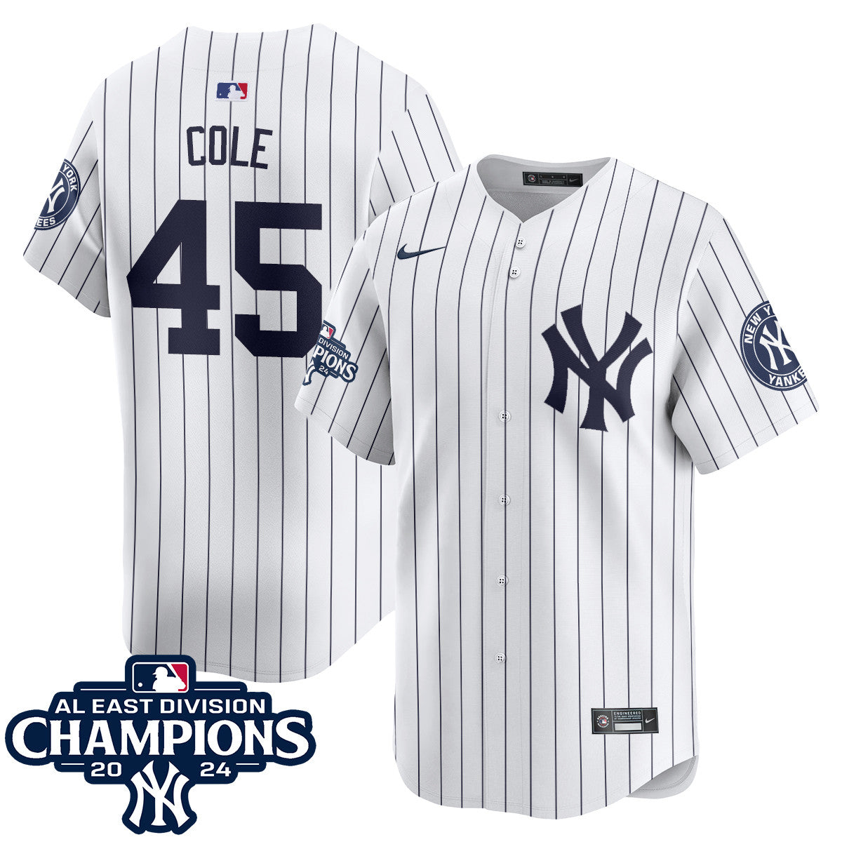 Yankees 2024 AL East Champions Jersey - All Stitched 409VTHNJS032