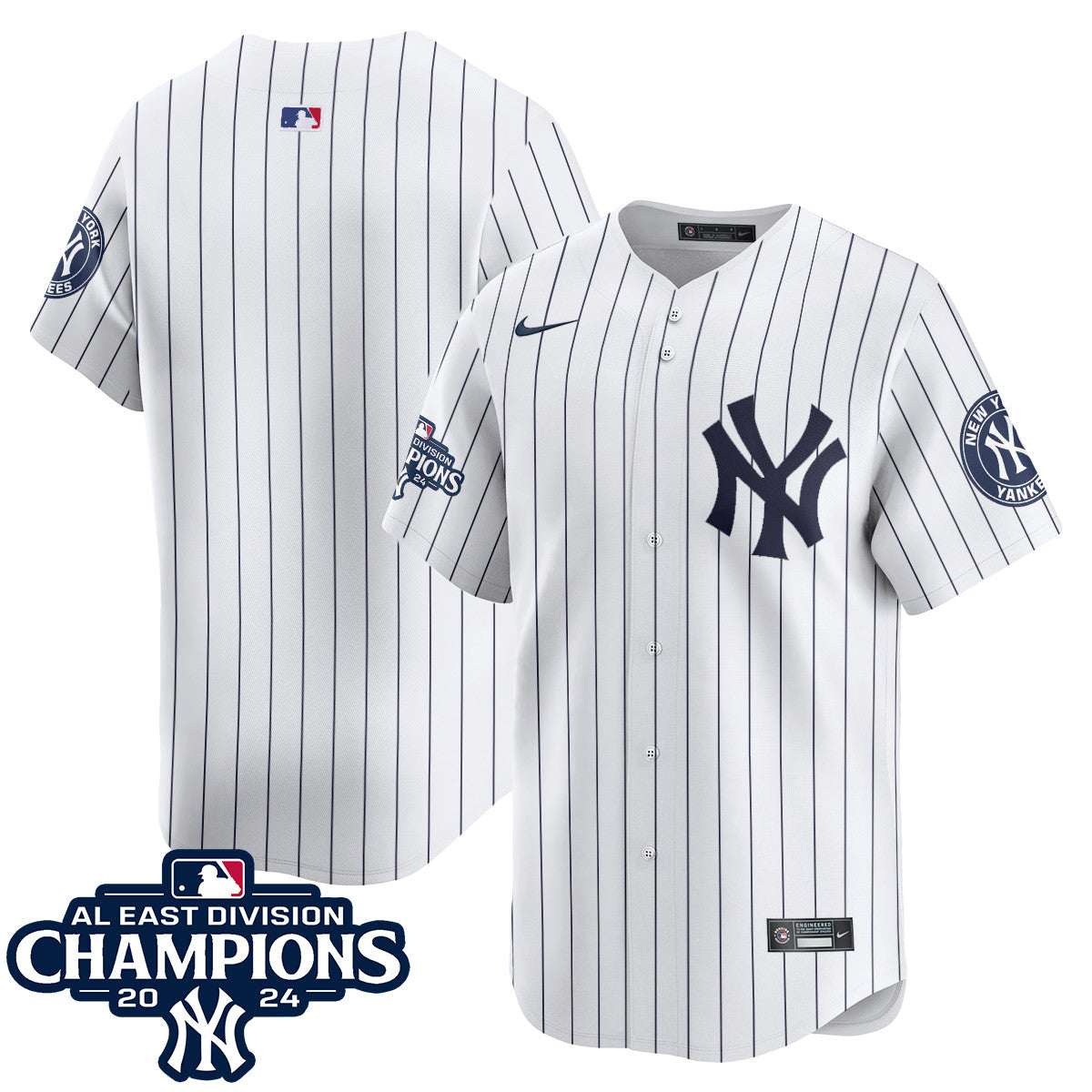 Yankees 2024 AL East Champions Jersey - All Stitched 409VTHNJS032