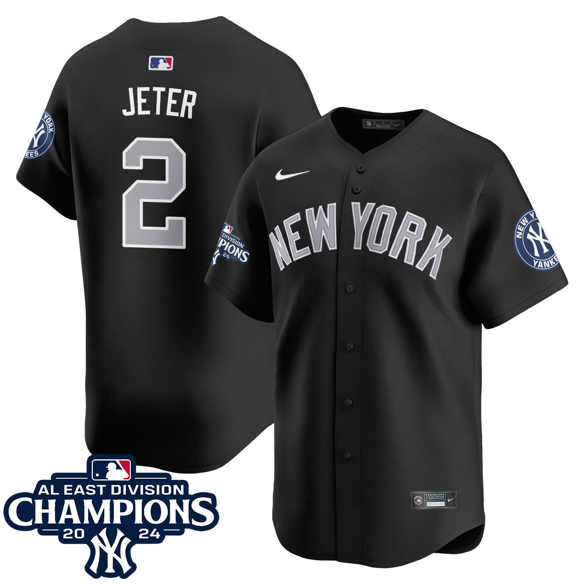 Yankees 2024 AL East Champions Jersey - All Stitched 409VTHNJS032