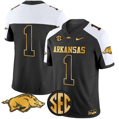 Arkansas Razorbacks Gold Vapor Limited Jersey - All Stitched