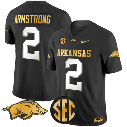 Arkansas Razorbacks Gold Vapor Limited Jersey - All Stitched