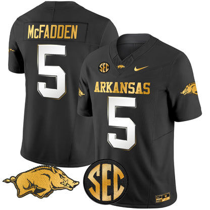 Arkansas Razorbacks Gold Vapor Limited Jersey - All Stitched