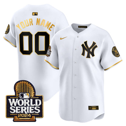 Yankees 2024 World Series Vapor Premier Limited Custom Jersey - All Stitched