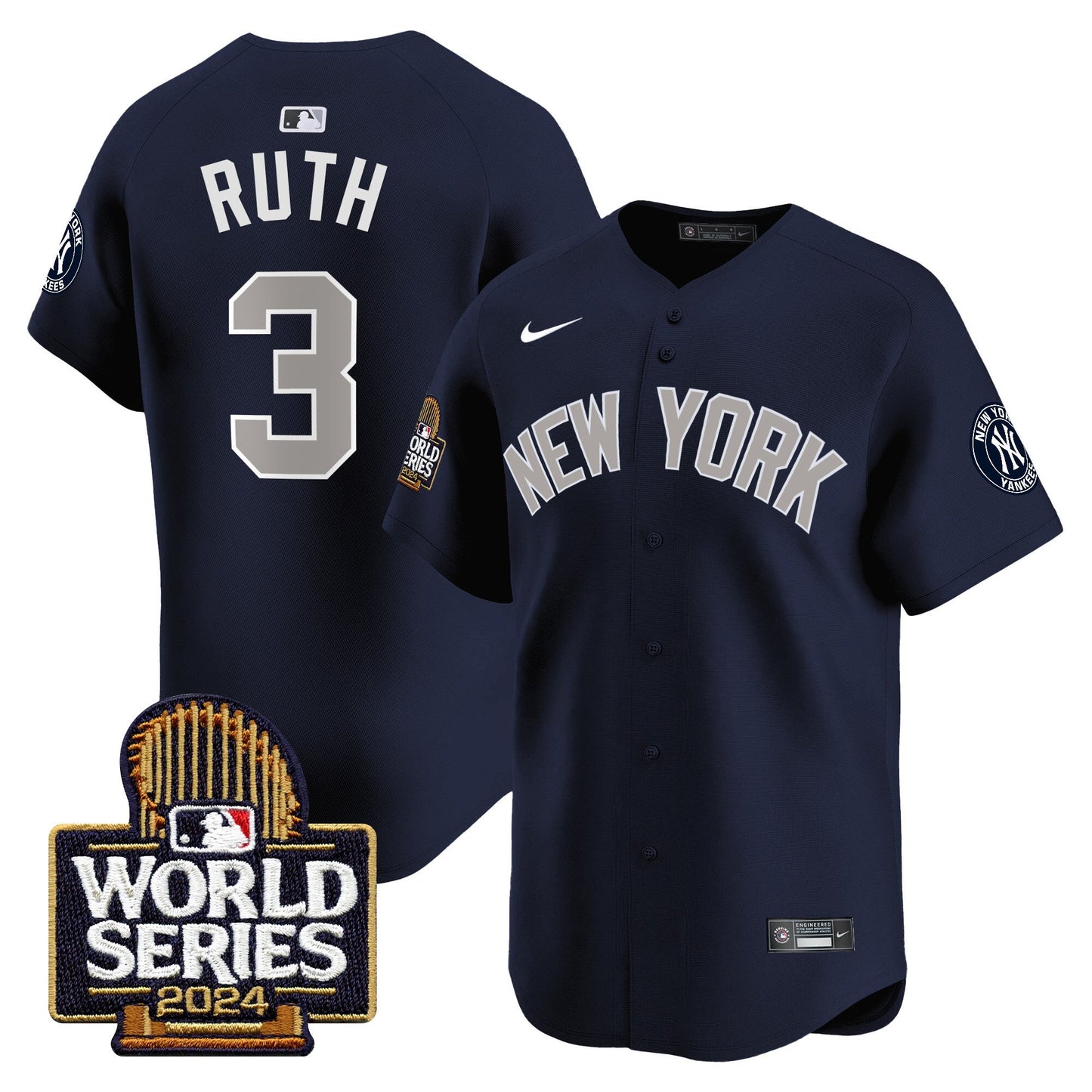 Yankees 2024 World Series Vapor Premier Limited Jersey - All Stitched