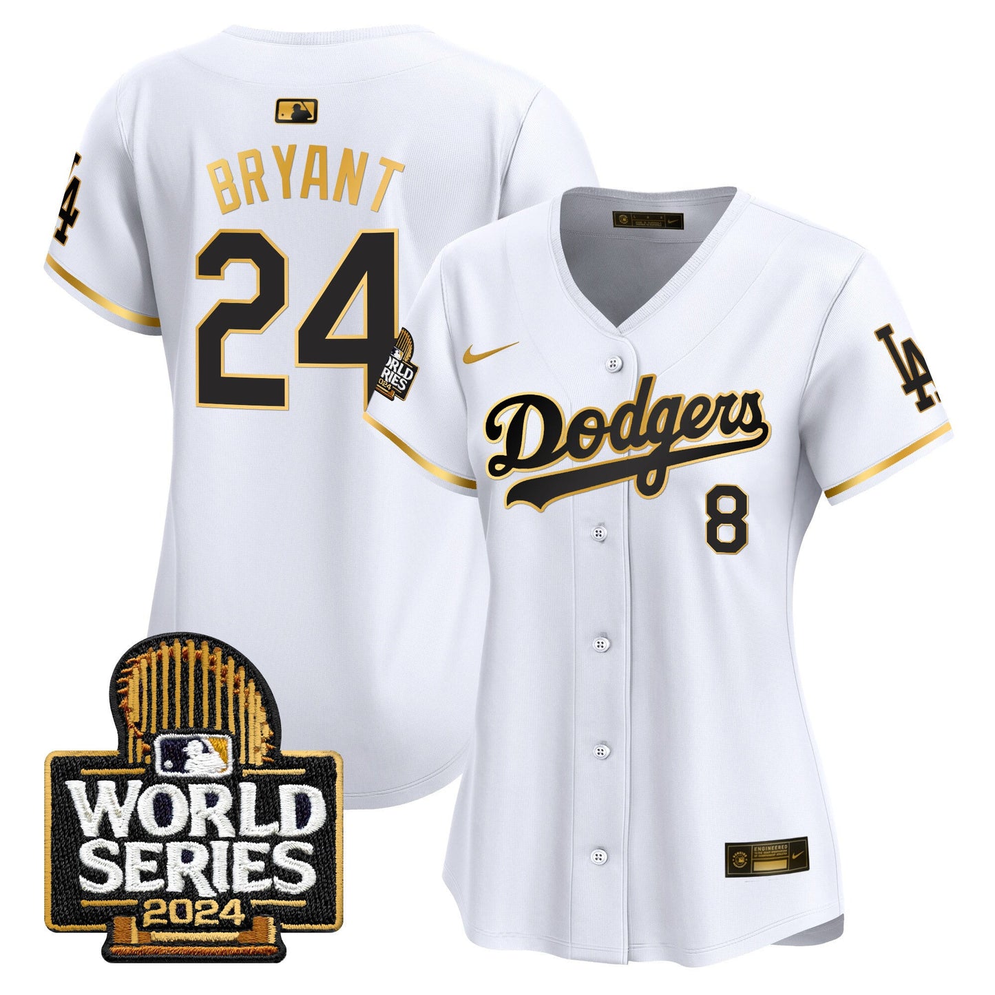 Women Dodgers 2024 World Series Vapor Premier Limited Jersey - All Stitched