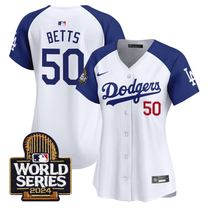 Women Dodgers 2024 World Series Vapor Premier Limited Jersey - All Stitched