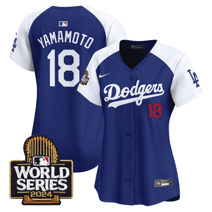 Women Dodgers 2024 World Series Vapor Premier Limited Jersey - All Stitched