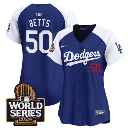 Women Dodgers 2024 World Series Vapor Premier Limited Jersey - All Stitched