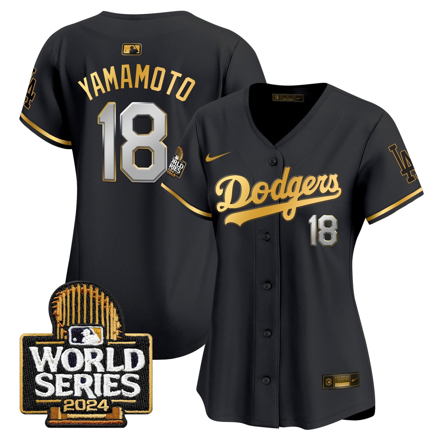 Women Dodgers 2024 World Series Vapor Premier Limited Jersey - All Stitched