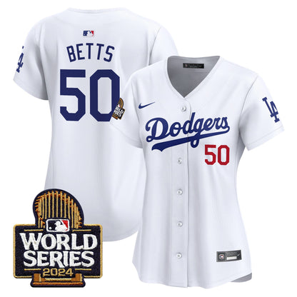 Women Dodgers 2024 World Series Vapor Premier Limited Jersey - All Stitched