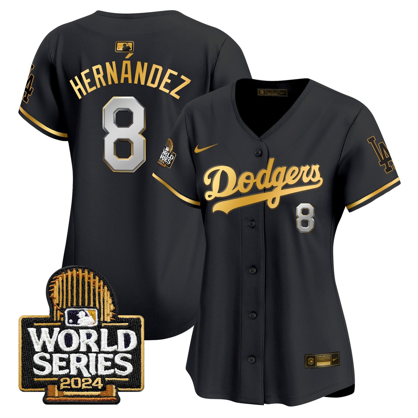 Women Dodgers 2024 World Series Vapor Premier Limited Jersey - All Stitched