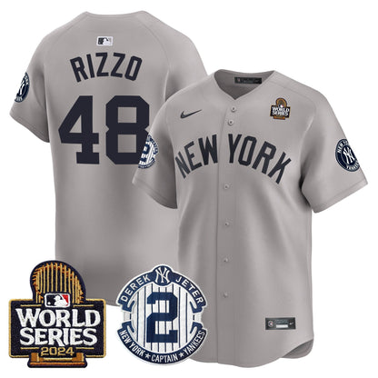 Yankees Derek Jeter Patch 2024 World Series Vapor Premier Limited Jersey - All Stitched